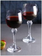 Bohemia Crystal wine glass set 190ml 6 pcs,Non lead Crystal Julia wine glass. - Image 2