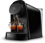 Philips L'OR Barista Coffee Capsule Maker, Double Dose, Double Pleasure, 1 or 2 Cups, Ristretto, Espresso, Double Capsule, Real Espresso Quality, Piano Black (LM8012/60)