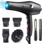 HappyGoo Hair Dryer Professional Ionic Hairdryer Fast Drying Salon with 2 Speed 3 Heat Setting, Cool Button, with Diffuser, Nozzle, Concentrator Comb for Women Man