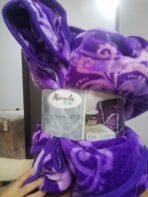 Miracle Home purple patterned fleece blanket. 220 x 240 cm - Image 2